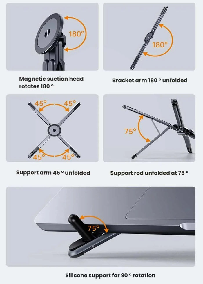 3-in-1 foldable Laptop & Phone Stand
