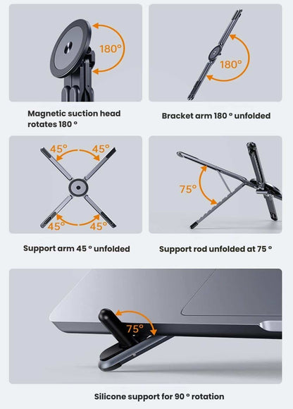 3-in-1 foldable Laptop & Phone Stand